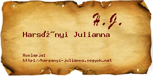 Harsányi Julianna névjegykártya